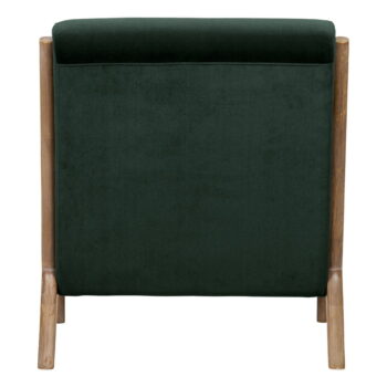 Tmavozelené zamatové kreslo WOOOD Mark – Obrázok 4