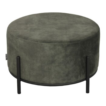 Khaki zamatový taburet Troy – LABEL51 - Image 3