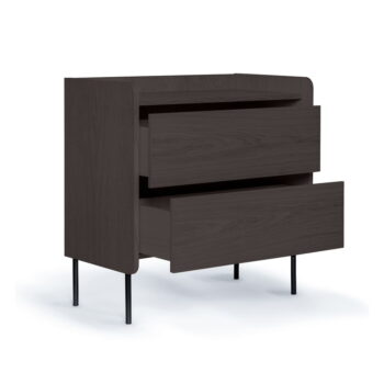 Čierna vysoká komoda v dekore duba 80x82 cm Wrap – Bonami Selection - Image 3
