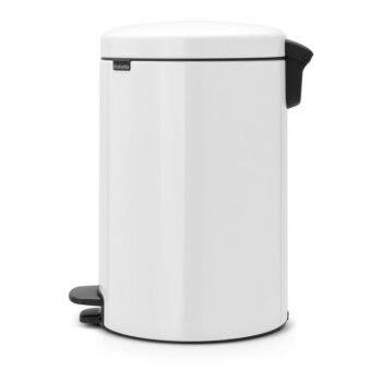 Biely nášľapný oceľový odpadkový kôš 20 l NewIcon – Brabantia