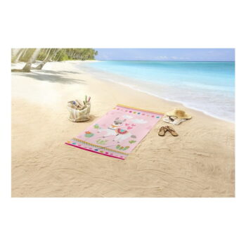 Plážová osuška s potlačou Good Morning Lama, 75 x 150 cm – Obrázok 2