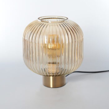 Hnedá stolová lampa SULION Garbo, výška 23,5 cm - Image 5