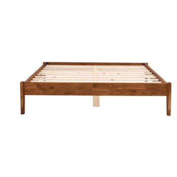 Dvojlôžková posteľ zo smrekového dreva s roštom v tmavohnedo-prírodnej farbe 160x200 cm Galaksi – Kalune Design - Image 5
