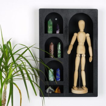 Čierna poschodová polica 26 cm Cry – Kalune Design – Obrázok 2