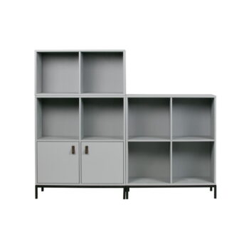 Sivá modulárna knižnica z borovicového dreva 81x81 cm Vt – vtwonen - Image 2