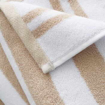 Biela/béžová bavlnená osuška 70x120 cm Stripe Jacquard – Bianca - Image 3
