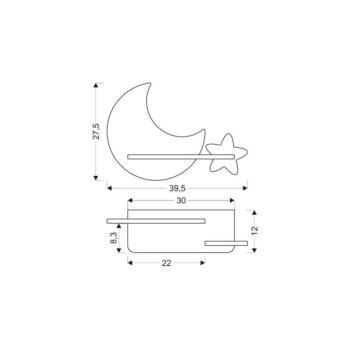 Žlté detské svietidlo Moon - Candellux Lighting – Obrázok 4