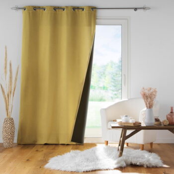 Žltý odhlučňovací záves 140x260 cm Jupiter – douceur d'intérieur – Obrázok 4