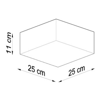 Biele stropné svietidlo 25x25 cm Mitra – Nice Lamps – Obrázok 5