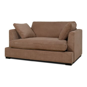 Svetlohnedá menčestrová pohovka 132 cm Mobby – Scandic - Image 2