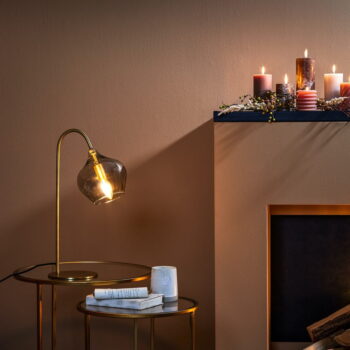 Stolová lampa v bronzovej farbe (výška 50,5 cm) Rakel - Light & Living – Obrázok 3
