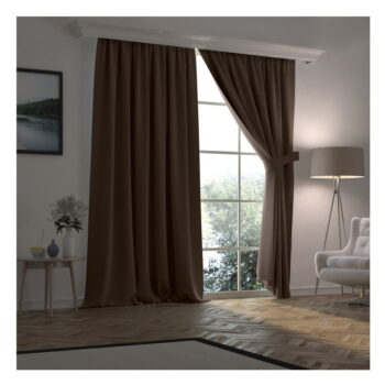 Hnedý polo-zatemňovací záves 260x150 cm - Mila Home – Obrázok 2