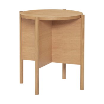 Okrúhly odkladací stolík v dekore duba ø 45 cm Heritage – Hübsch
