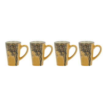 Žlté hrnčeky na espresso z kameniny v súprave 4 ks 100 ml Hela – Villa Collection - Image 2