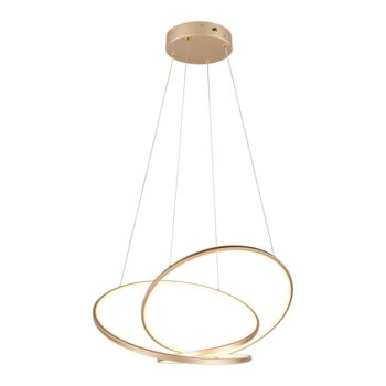 LED stmievateľné závesné svietidlo v zlatej farbe Darvin – Trio – Obrázok 3
