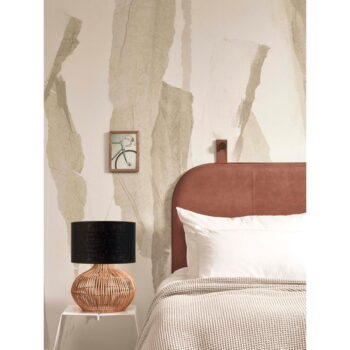Stolová lampa s textilným tienidlom v čierno-prírodnej farbe (výška 48 cm) Kalahari – Good&Mojo - Image 3