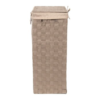 Hnedý viskózny kôš na bielizeň s vekom Compactor Laundry Basket Linen, výška 60 cm – Obrázok 4