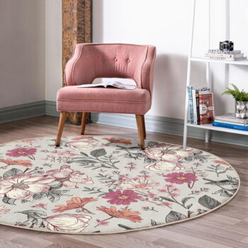 Prateľný okrúhly koberec vhodný pre robotické vysávače ø 120 cm Comfort – Mila Home - Image 3