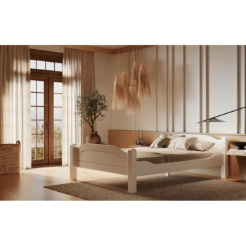 Biela dvojlôžková posteľ z borovicového dreva 140x200 cm Liva – Olivia Living - Image 9
