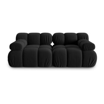 Čierna zamatová pohovka 188 cm Bellis – Micadoni Home