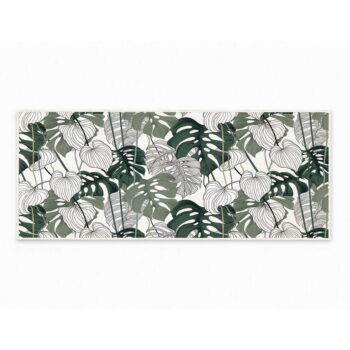 Bielo-zelený prateľný koberec 80x150 cm Monstera – Oyo Concept - Image 2