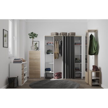 Biela skrinka na topánky v dekore duba Bamboo - TemaHome - Image 11