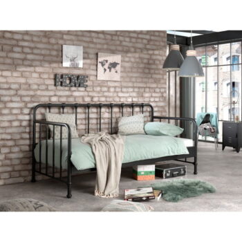 Sivá kovová detská posteľ 90x200 cm BRONXX – Vipack - Image 2
