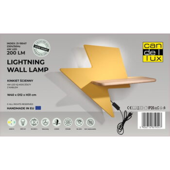 Žlté detské svietidlo Lightning - Candellux Lighting - Image 3