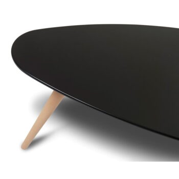 Čierny konferenčný stolík s nohami z bukového dreva Furnhouse Fly, 116 x 66 cm - Image 2