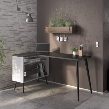 Pracovný stôl s čiernou doskou 145x81 cm Oslo - Tvilum - Image 9