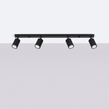 Čierne stropné svietidlo 6,5x81 cm Gleam – Nice Lamps - Image 6