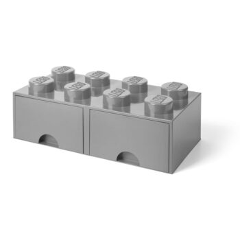 Sivý úložný box s dvoma zásuvkami LEGO® - Image 2