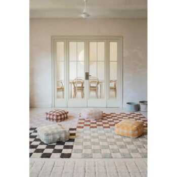 Svetloružovo-krémový prateľný ručne tkaný bavlnený koberec 120x160 cm Kitchen Tiles Rose – Lorena Canals - Image 6