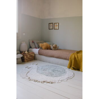 Prateľný ručne tkaný bavlnený detský koberec v mentolovo-svetlo šedej farbe 100x120 cm Snail – Lorena Canals – Obrázok 6