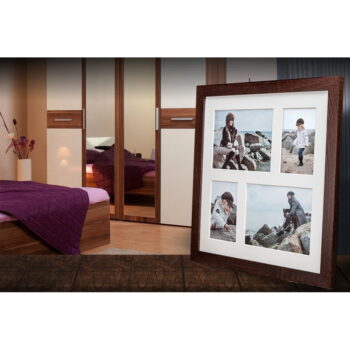 Tmavohnedý rámček na 4 fotografie Styler Narvik, 39 × 39 cm – Obrázok 2