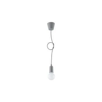 Sivé závesné svietidlo ø 5 cm Rene – Nice Lamps
