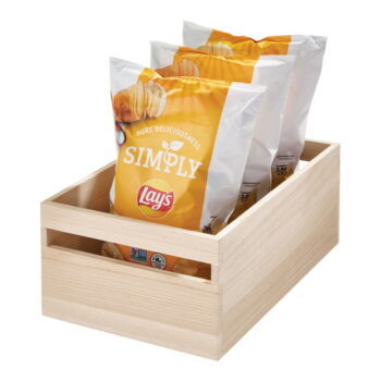 Úložný box z dreva paulownia iDesign Eco Handled, 25,4 x 38 cm - Image 3