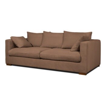 Svetlohnedá menčestrová pohovka 220 cm Comfy – Scandic - Image 2