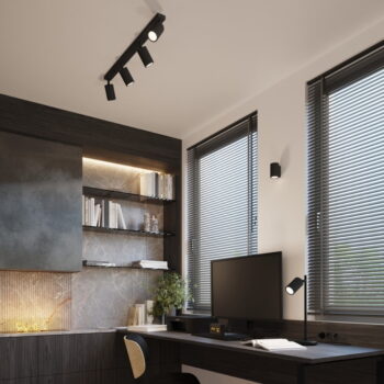 Čierne nástenné svietidlo Gleam – Nice Lamps - Image 8