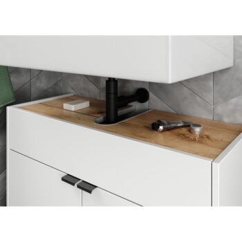 Biela skrinka pod umývadlo 80x60 cm Forano – Germania – Obrázok 4