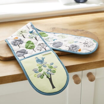 Utierky, zástera a chňapka v súprave 5 ks Forest Birds – Cooksmart ® - Image 4