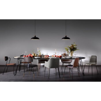 Tmavohnedý rozkladací jedálenský stôl s doskou v dekore jaseňového dreva 100x170 cm Milian – Kave Home – Obrázok 3