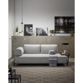 Svetlosivá pohovka s podrúčkami Kave Home Compo - Image 5