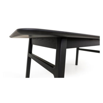 Rozkladací jedálenský stôl s prídavnou doskou v dekore duba 90x180 cm Curved – Woodman - Image 4