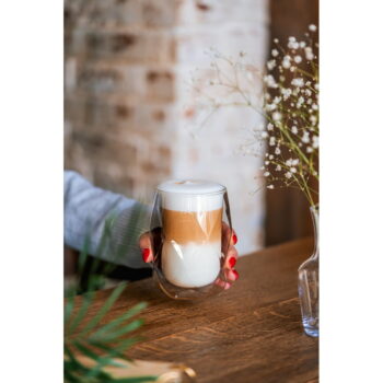 Súprava 2 dvojstenných pohárov na latté Vialli Design Geo, 350 ml - Image 3