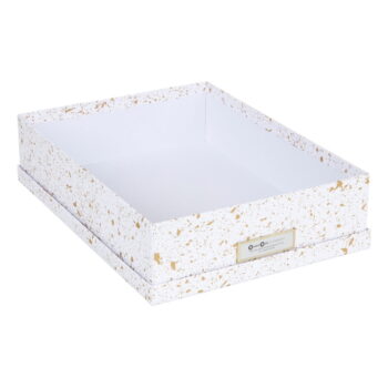 Úložná škatuľa v zlato-bielej farbe Bigso Box of Sweden Oskar - Image 2