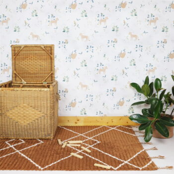 Hnedý ručne vyrobený koberec z bavlny Nattiot Lassa, 100 x 150 cm – Obrázok 2