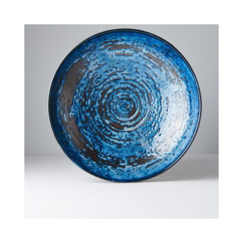 Modrá keramická servírovacia misa Mij Copper Swirl, ø 28 cm – Obrázok 5
