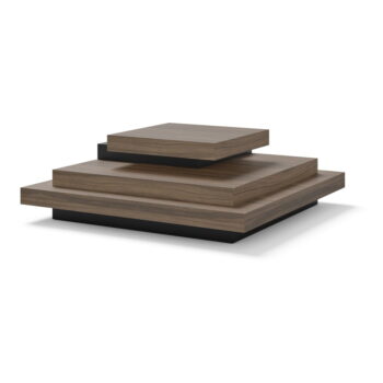 Konferenčný stolík v dekore orecha v čierno-prírodnej farbe 110x110 cm Slate – TemaHome - Image 2