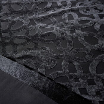 Čierne zamatové obliečky na dvojlôžko 200x200 cm Lattice Cut – Catherine Lansfield - Image 4